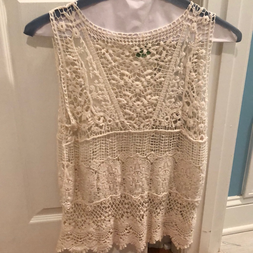 white lace top